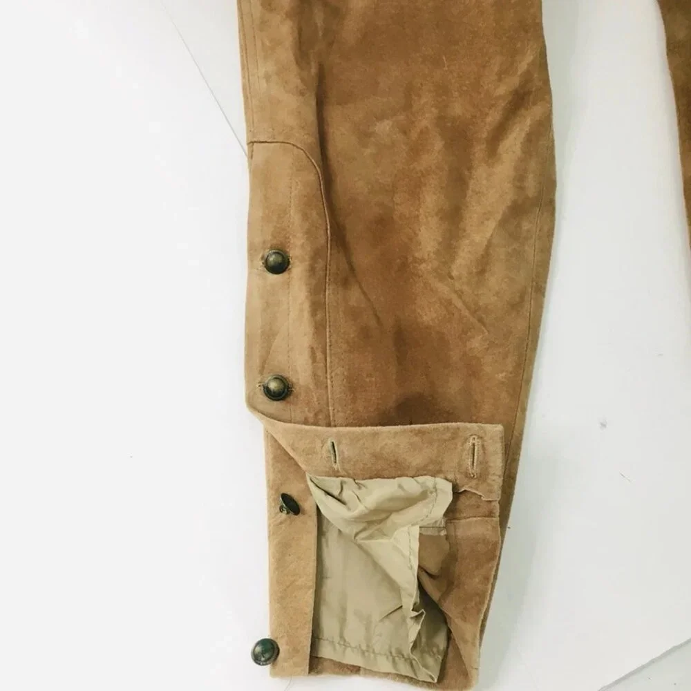 Vtg Pia Rucci Suede Leather Jodhpur Pants Sz 4 Distressed Festival Grunge AS IS